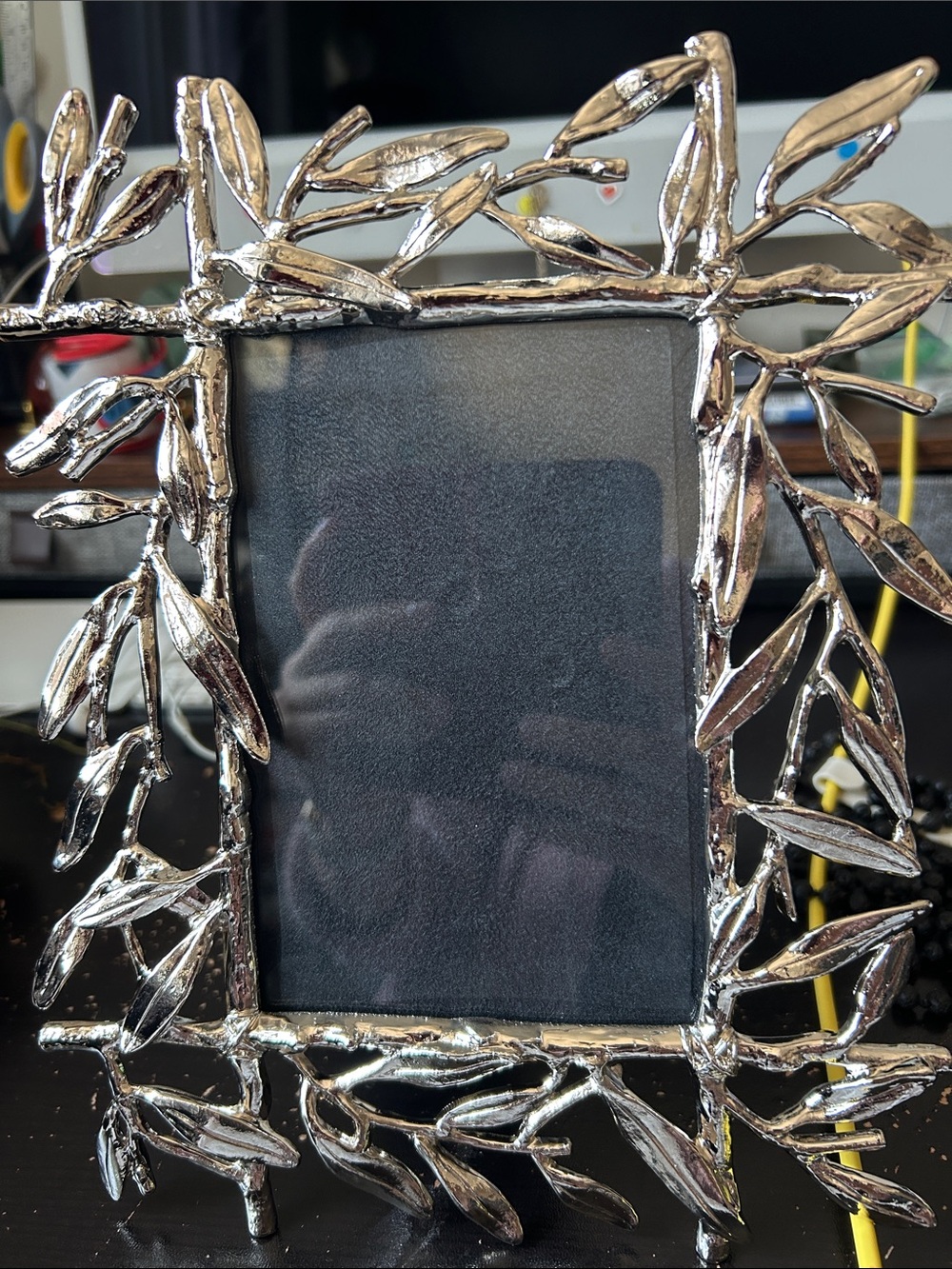 Michael Aram Silver Leaf Frame with Botanical Motif